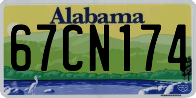 AL license plate 67CN174