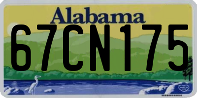AL license plate 67CN175