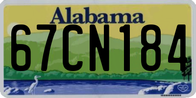 AL license plate 67CN184