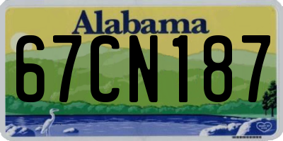 AL license plate 67CN187