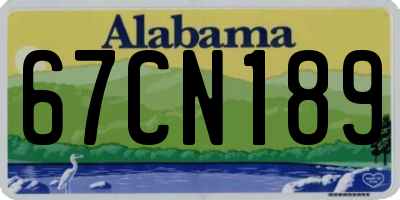 AL license plate 67CN189