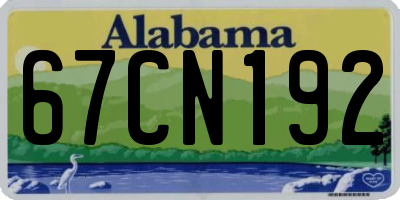 AL license plate 67CN192