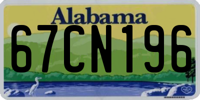 AL license plate 67CN196