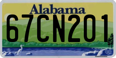 AL license plate 67CN201