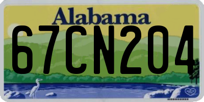 AL license plate 67CN204