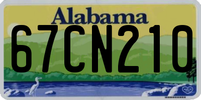 AL license plate 67CN210