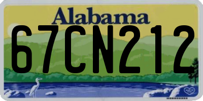 AL license plate 67CN212