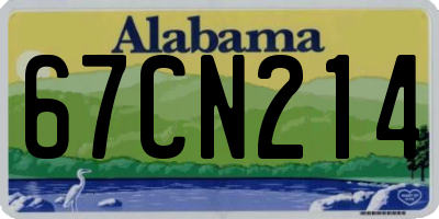 AL license plate 67CN214
