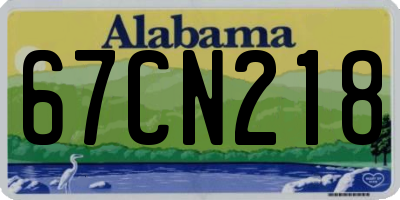 AL license plate 67CN218