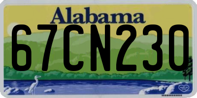 AL license plate 67CN230
