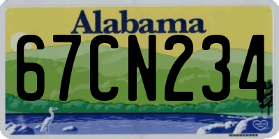AL license plate 67CN234
