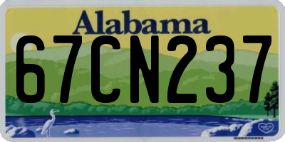 AL license plate 67CN237