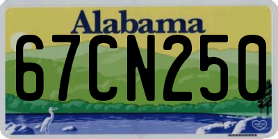 AL license plate 67CN250