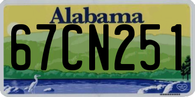 AL license plate 67CN251