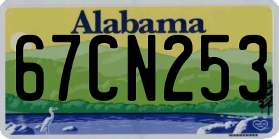 AL license plate 67CN253