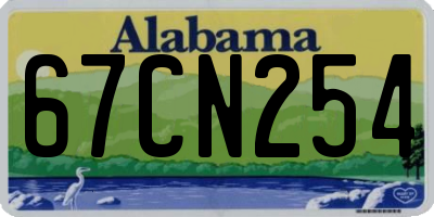 AL license plate 67CN254