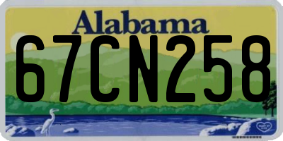 AL license plate 67CN258