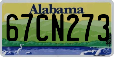 AL license plate 67CN273