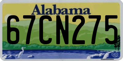 AL license plate 67CN275