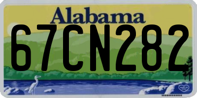 AL license plate 67CN282