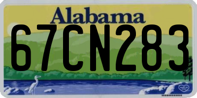 AL license plate 67CN283