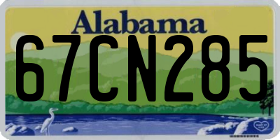 AL license plate 67CN285