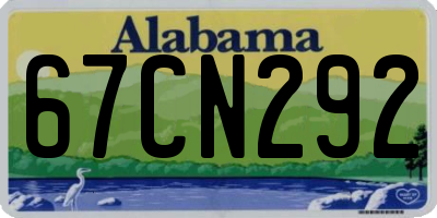 AL license plate 67CN292