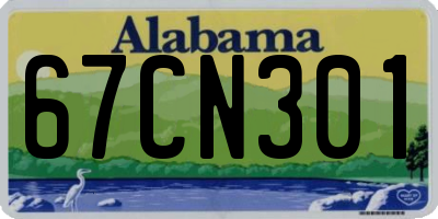 AL license plate 67CN301