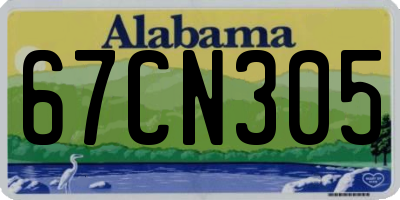 AL license plate 67CN305
