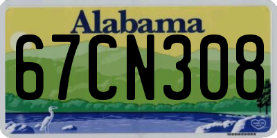 AL license plate 67CN308