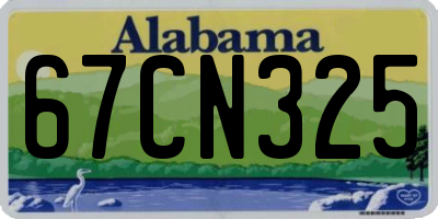 AL license plate 67CN325