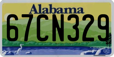 AL license plate 67CN329