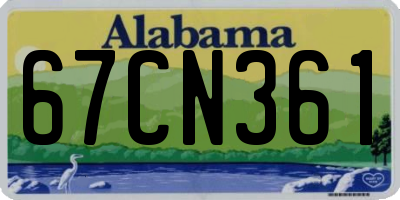 AL license plate 67CN361