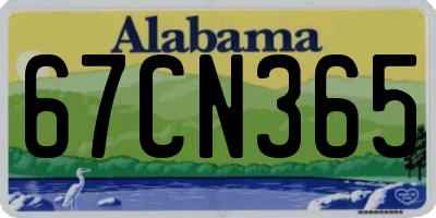 AL license plate 67CN365