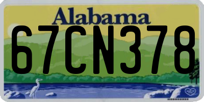 AL license plate 67CN378