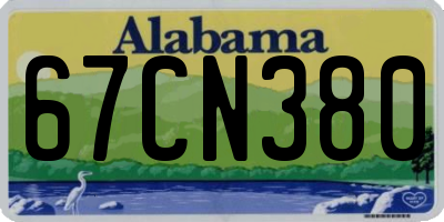AL license plate 67CN380