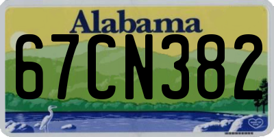 AL license plate 67CN382