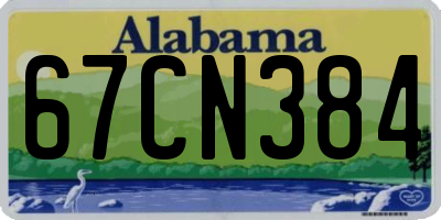 AL license plate 67CN384