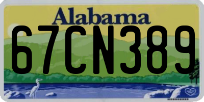 AL license plate 67CN389