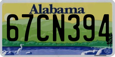 AL license plate 67CN394