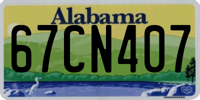AL license plate 67CN407