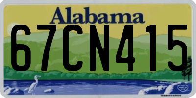 AL license plate 67CN415
