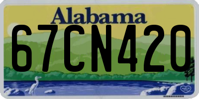 AL license plate 67CN420