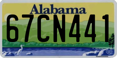 AL license plate 67CN441