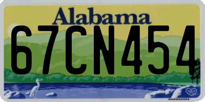 AL license plate 67CN454