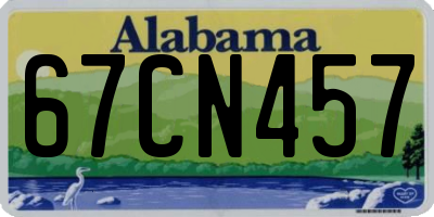 AL license plate 67CN457