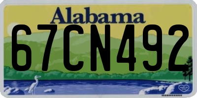 AL license plate 67CN492