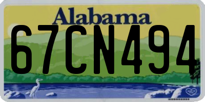 AL license plate 67CN494