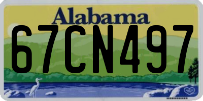 AL license plate 67CN497
