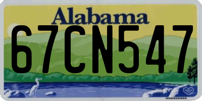 AL license plate 67CN547